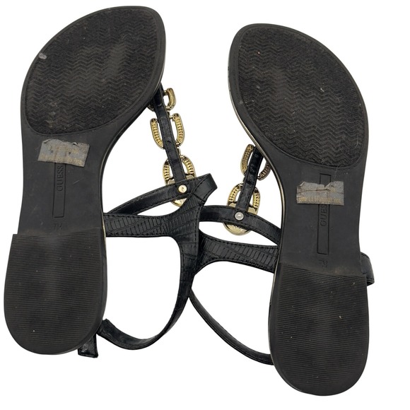 Guess Women's Black Leather Slingback Sandals Size 7M‎ - Picture 10 of 11